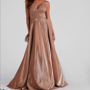 Soleil Formal Open Back Glitter Dress NEW WITH TAGS